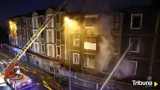 Herido grave al saltar por la ventana de un edificio en llamas en Basauri 