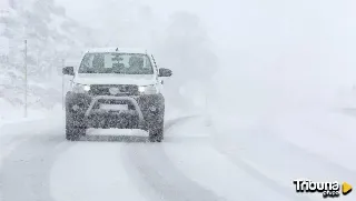 La DGT  pide extremar la precaución por nieve en una carretera de Salamanca 