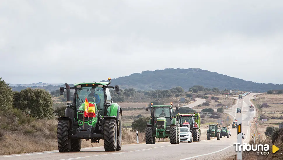 Protestas de baja intensidad del sector agrario en Castilla y León