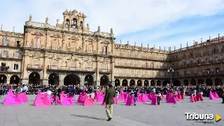 Exhibición de toreo de salón por los alumnos de la Escuela de Tauromaquia en la Plaza Mayor