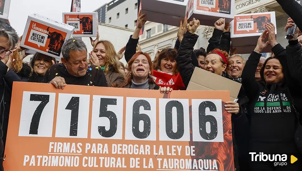 Más de 700.000 firmas piden derogar la ley que declara patrimonio cultural a la tauromaquia