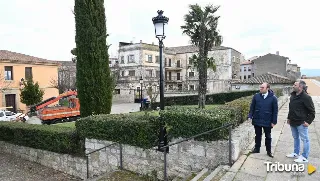 Ciudad Rodrigo refuerza la iluminación de la zona del Castillo con nuevas farolas y focos directos al verraco