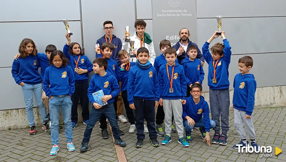 La Escuela de Ajedrez Béjar suma cuatro oros, dos platas y un bronce en los Juegos Escolares