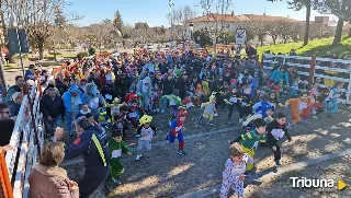 Un millar de niños y adultos llenan de ambiente las calles de Ciudad Rodrigo durante el Cross del Carnaval